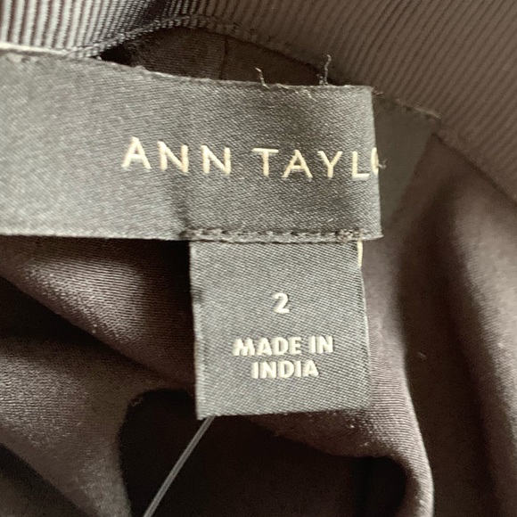 Ann Taylor SZ 2 Black/Silver Sequin Pleated Skirt | NWT - Picture 7 of 10